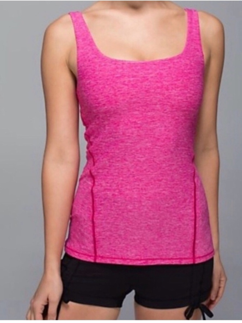 Lululemon Amala Tank Adjustable Built In Bra Women’s Size 6 Heathered Pink Yoga